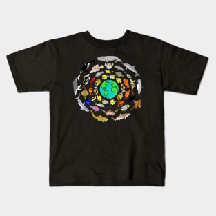 World Oceans Day Sea Life Enviromental Earth Day Kids T-Shirt